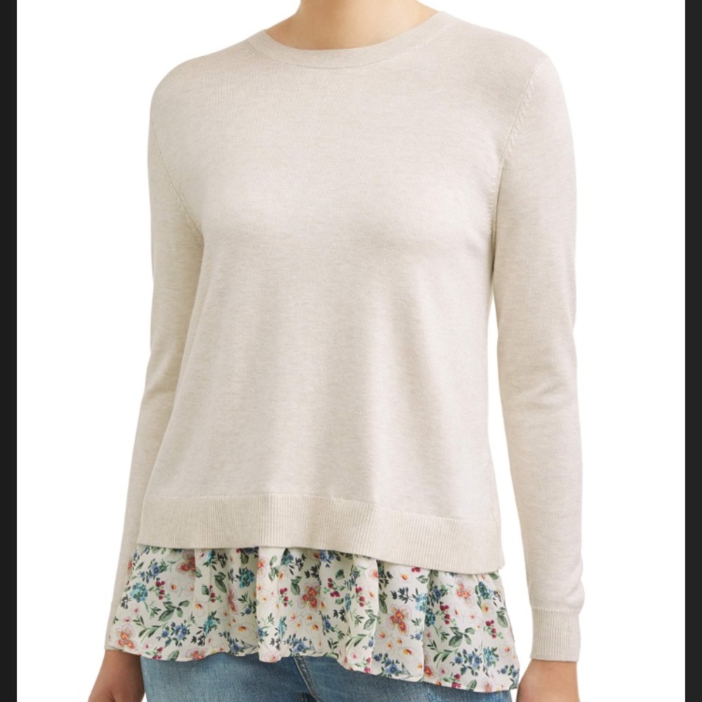 TIME AND TRU SPLIT BACK SWEATER